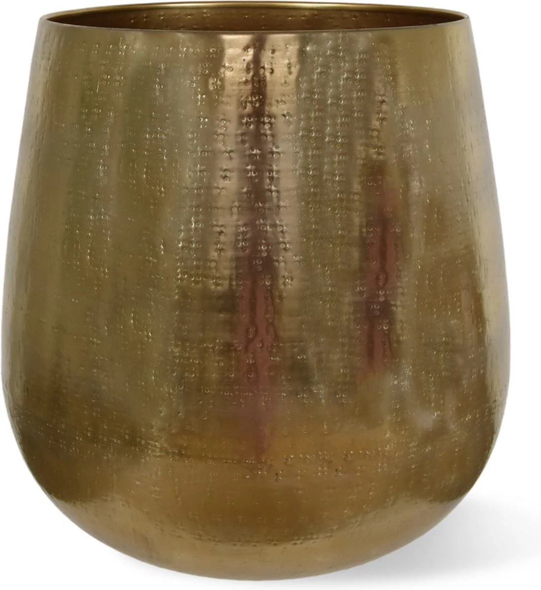 Merkloos Bloempot Karakter Goud - L - Afbeelding 3