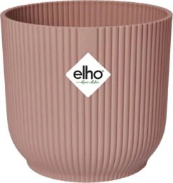 Elho Vibes Fold Rond Wielen 35 - Bloempot Voor Binnen - Ø 34.9 X H 32.4 Cm - Delicaat Roze