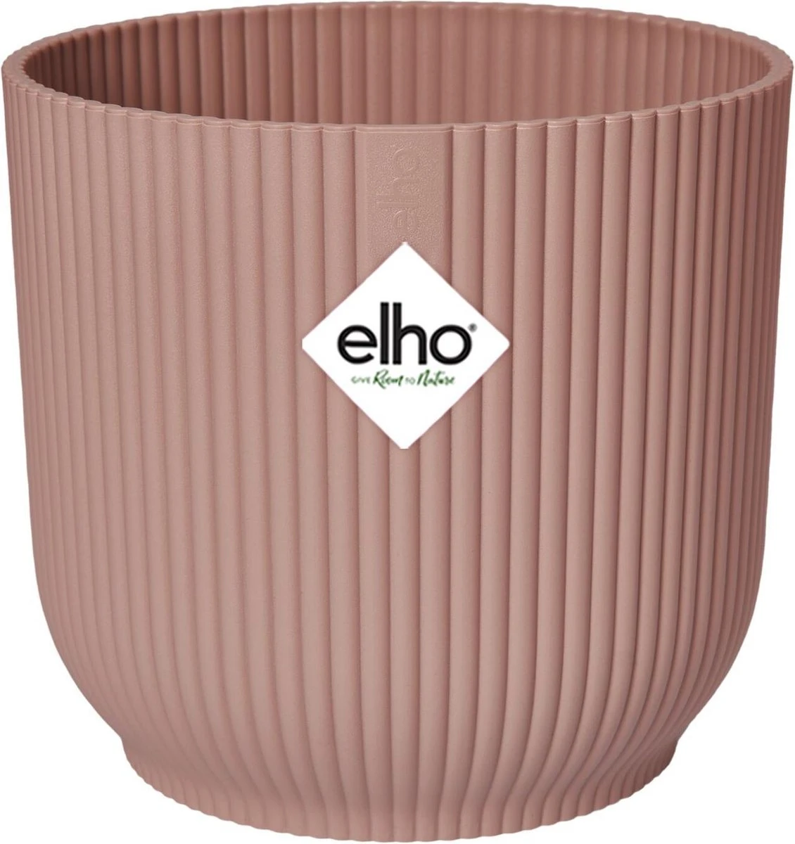 Elho Vibes Fold Rond Wielen 35 - Bloempot Voor Binnen - Ø 34.9 X H 32.4 Cm - Delicaat Roze