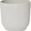 Elho Vibes Fold Rond 30 - Bloempot Voor Binnen - Ø 29.5 X H 27.2 Cm - Zijdewit