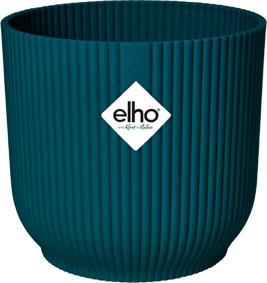 Elho Vibes Fold Rond 22 - Bloempot Voor Binnen - Ø 22.0 X H 20.2 Cm - Diepblauw