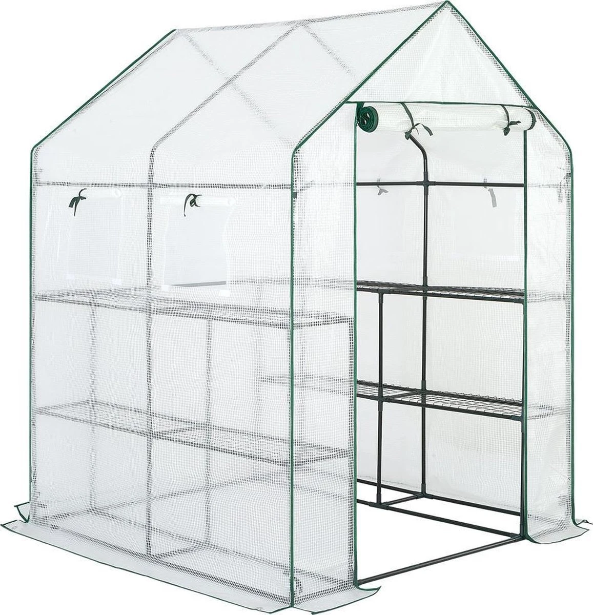 Gardebruk Kweekkas 2m² - 8 Legplanken & 4 Ramen - 195x143x143 Cm