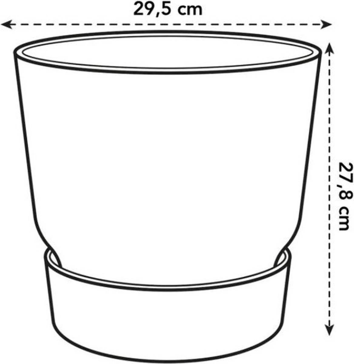 Elho Greenville Rond 30 - Grote Bloempot Voor Buiten - Gemaakt Van Gereycled Plastic - Ø 29.5 X H 27.8 Cm - Blad Groen - Afbeelding 9