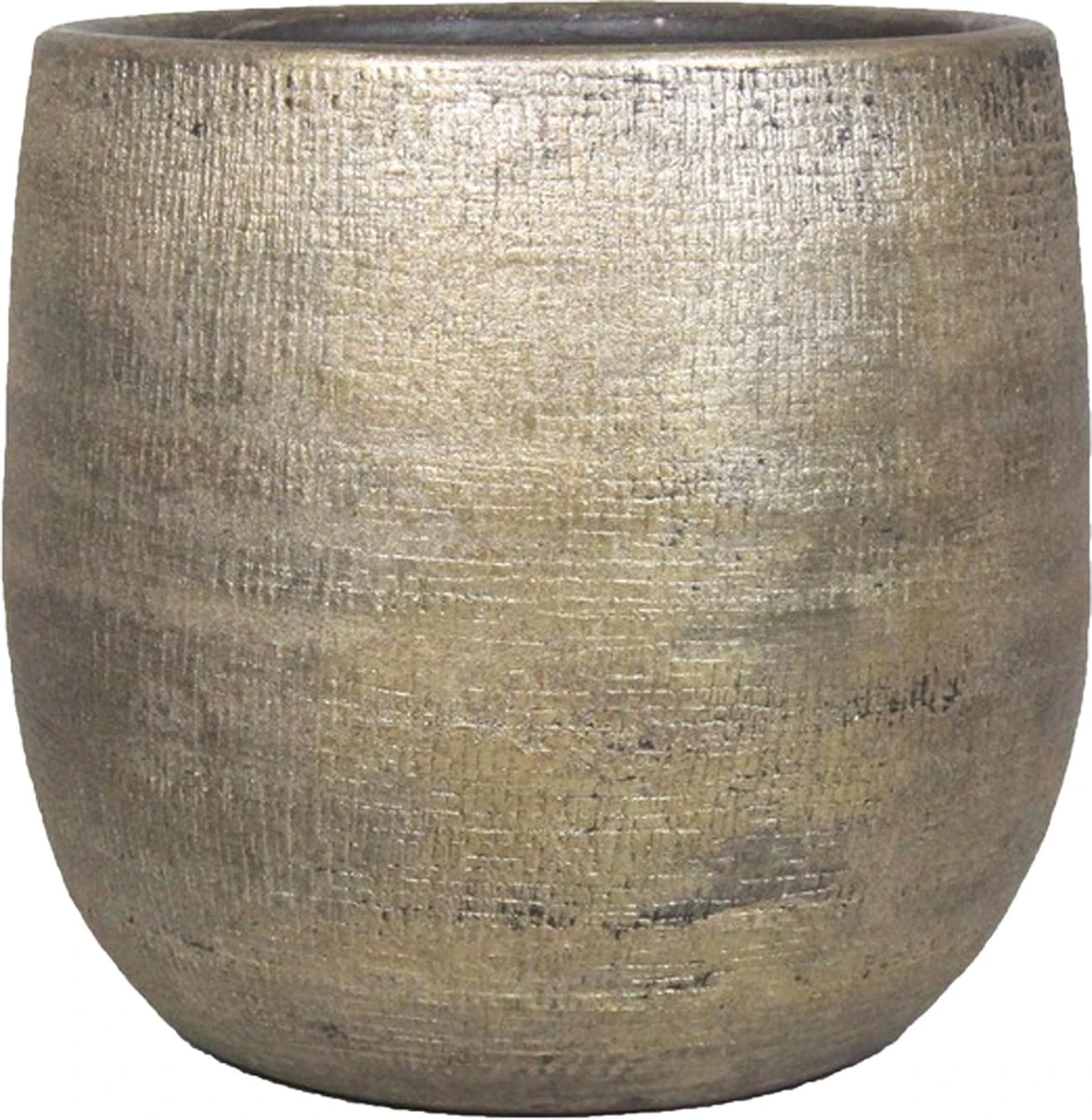 Luxe Plantenpot/bloempot Goud Mira Van Keramiek 29 Cm - Keramische Plantenpotten/plantenbakken - Afbeelding 3