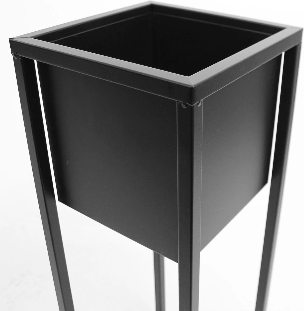 Bloempot - Metaal - Bloemen - Plantenpot - Voor Binnen - Zwart - 70 Cm - Afbeelding 4