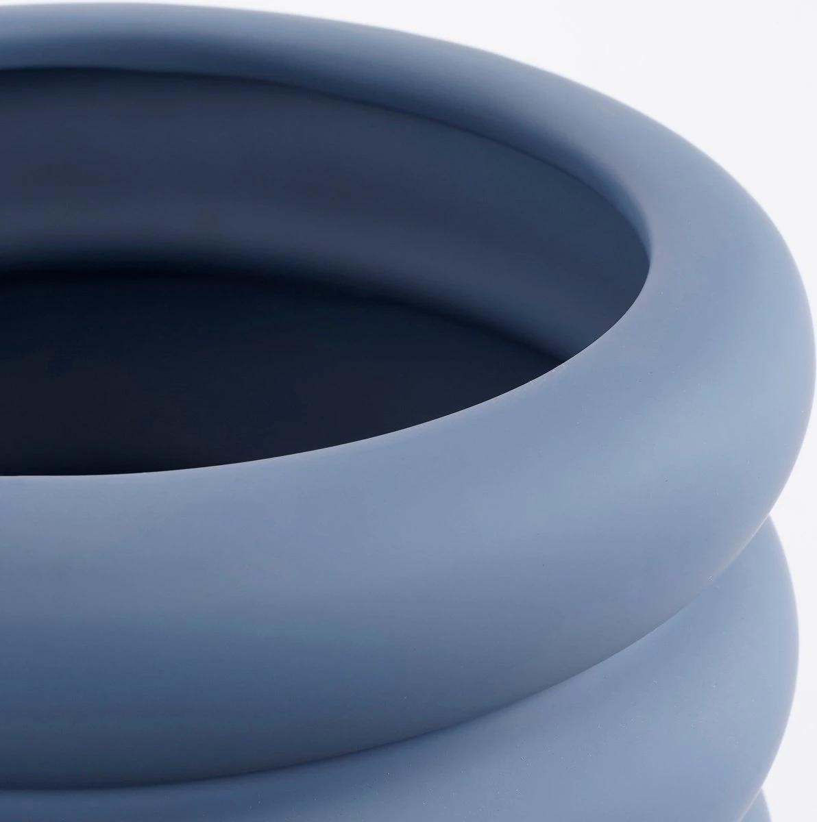 Mica Decorations Ilse Bloempot Met Schotel - H16 X Ø18,5 Cm - Keramiek - Blauw - Afbeelding 2