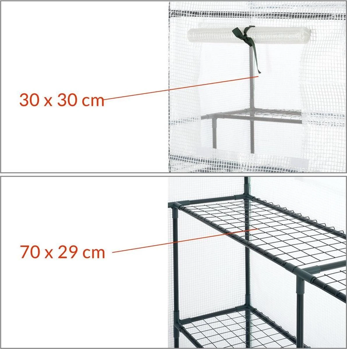 Gardebruk Kweekkas 2m² - 8 Legplanken & 4 Ramen - 195x143x143 Cm - Afbeelding 12