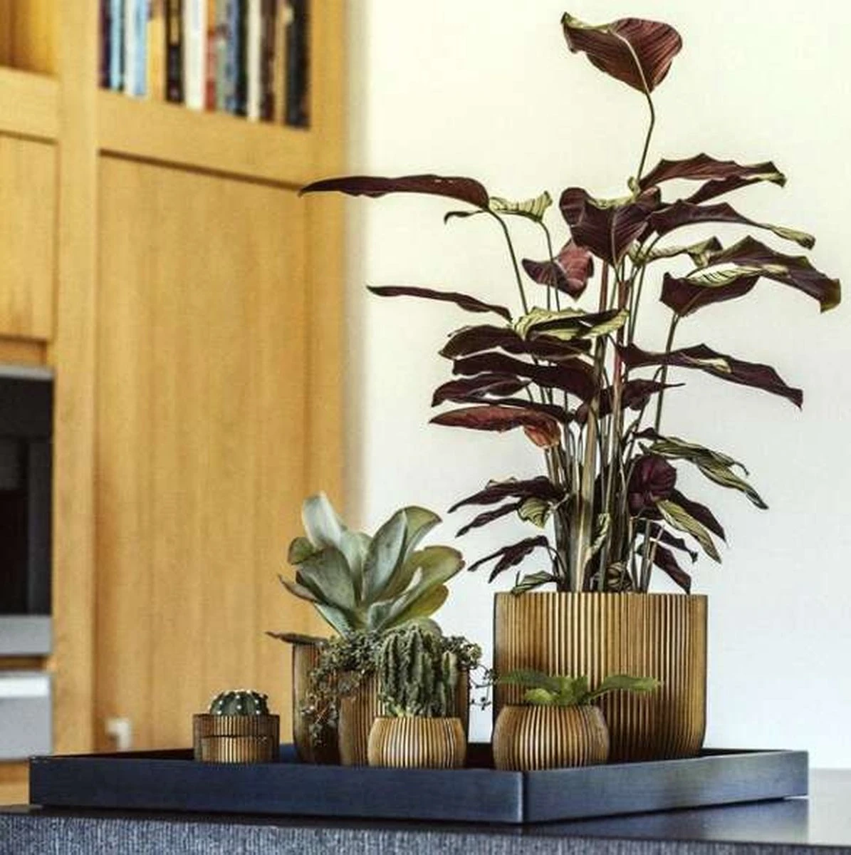 Capi Europe - Bloempot Bol Groove XL - 33x35 - Goud - Bloempot Voor Binnen - Opening ⌀28 - GVGB932 - Afbeelding 8