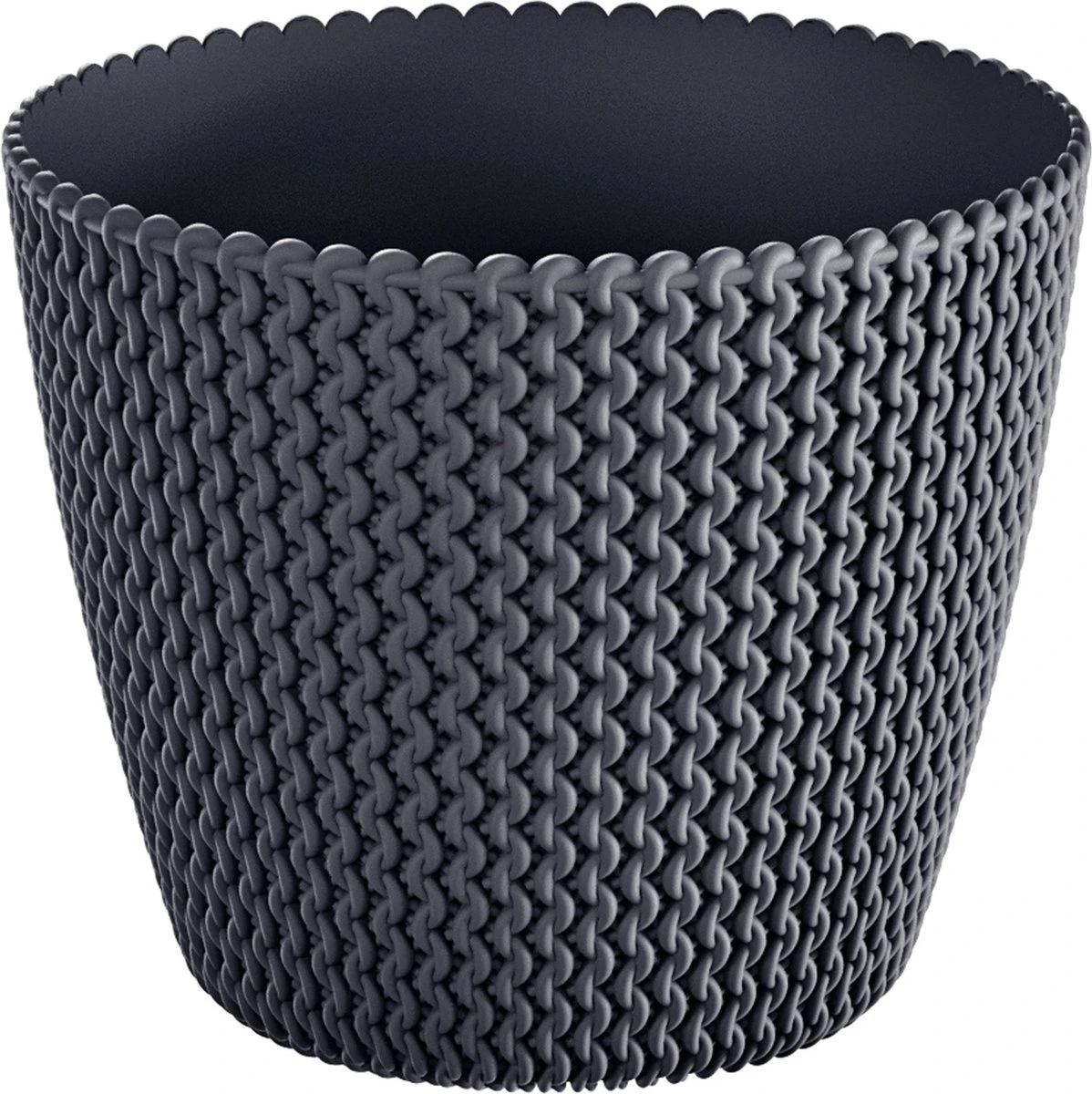 Prosperplast 1x Kunststof Splofy Bloempotten 30 Cm Antraciet - Bloempotten/plantenpotten Voor Binnen En Buiten