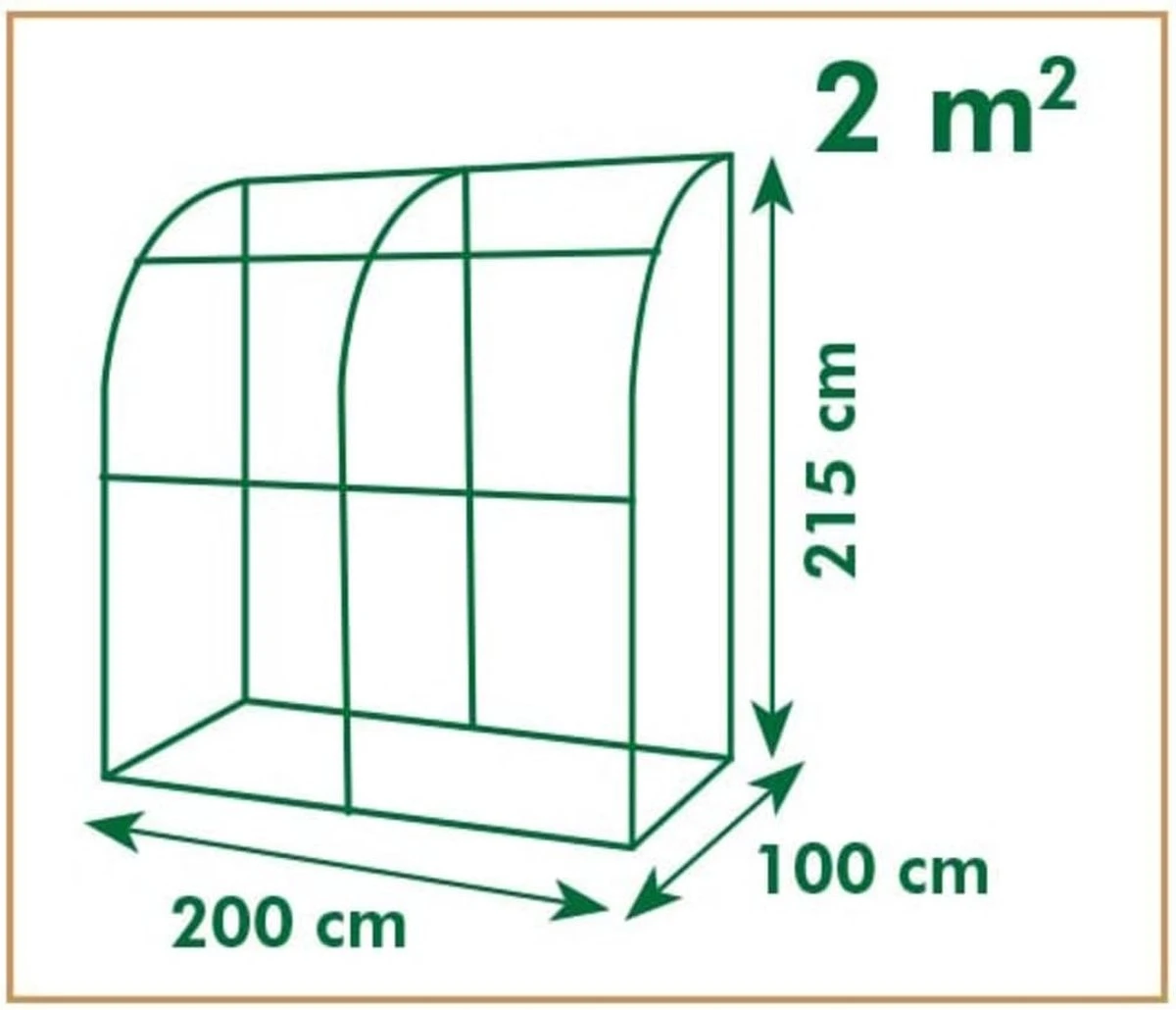 Nature - Kas - Muurkas - H215 X 200 X 100cm - Groen - Afbeelding 4