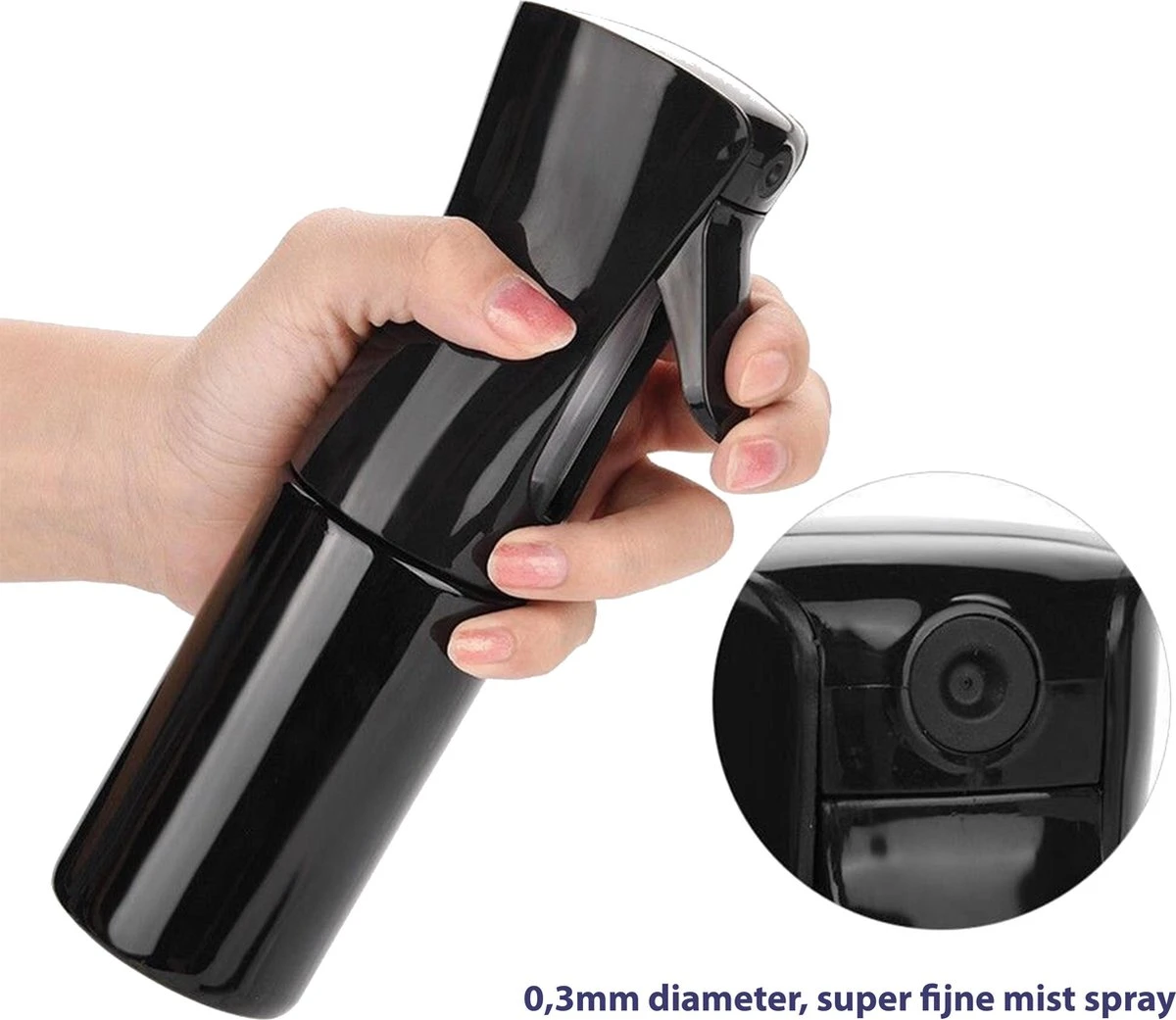 Hairspray - Mist Haarspray - 300ml - Zwart - Waterspuit - Water Verstuiver - - Afbeelding 3