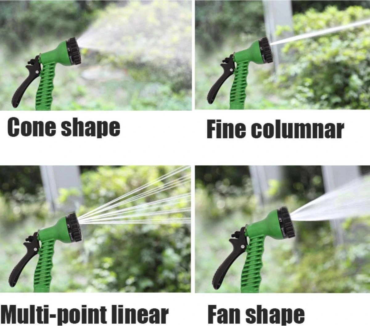 Merkloos Tuinslang - Tuinslag Flexibel - Tuinslag Flexibel 15M -15 Meter - Tuinslangen - Uitrekbaar - Met Koppelstuk - 7 In 1 Sproeikop - Afbeelding 3