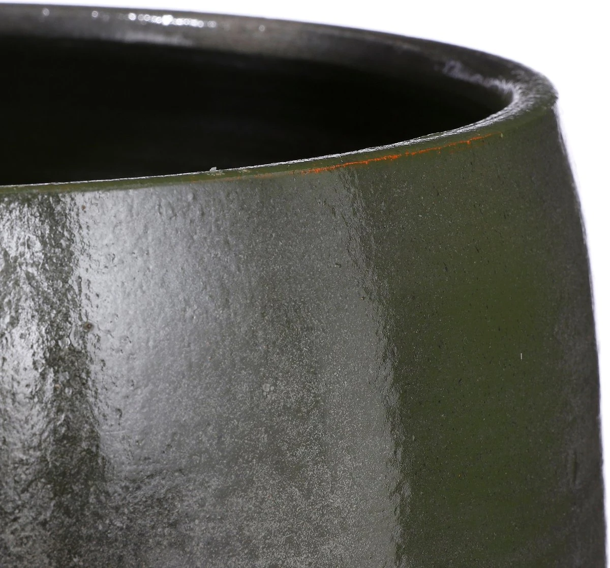 Mica Decorations Lester Bloempot - H22 X Ø24 Cm - Terracotta - Groen - Afbeelding 3