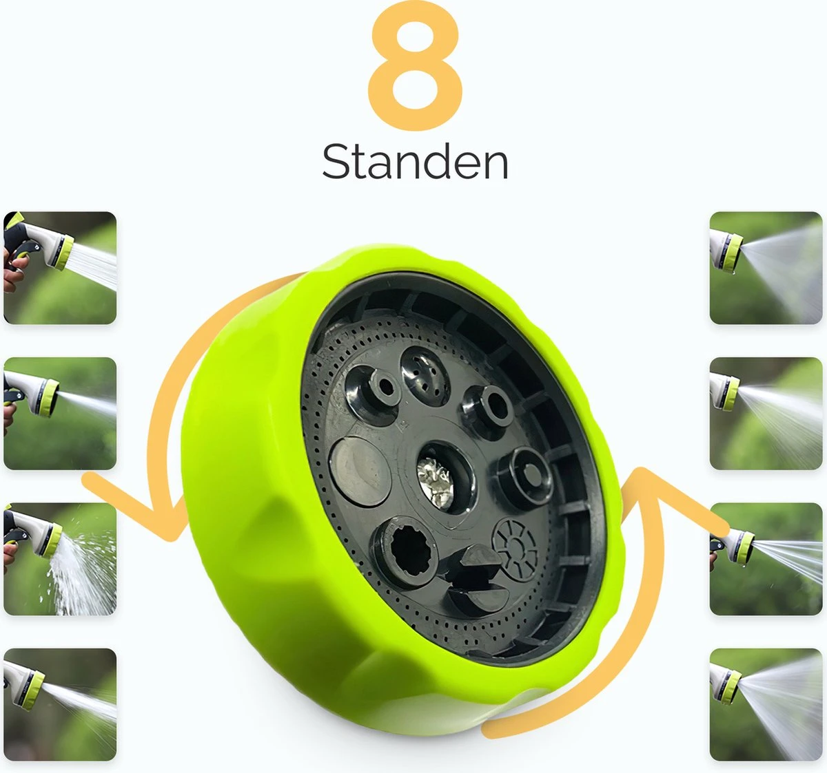 Goliving Tuinslang Flexibel - 30 Meter - Uitrekbare Tuinslang Sproeier - Tuinsproeier - Zwart - Acht Standen - Met Opbergtas - Afbeelding 2