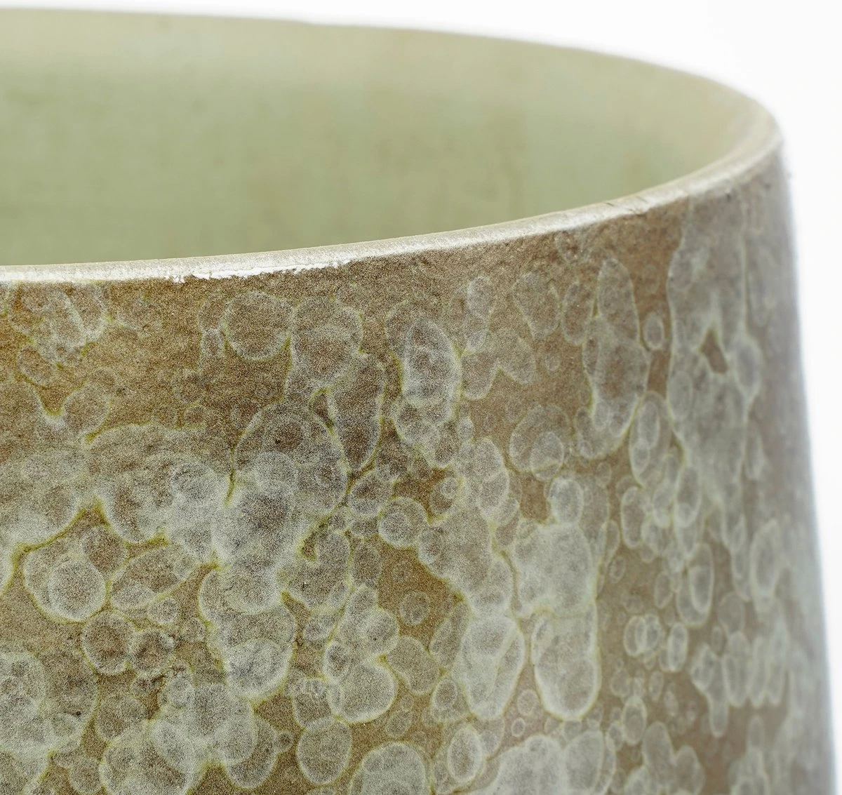 Mica Decorations Oliver Bloempot - H22 X Ø24 Cm - Terracotta - Groen - Afbeelding 3