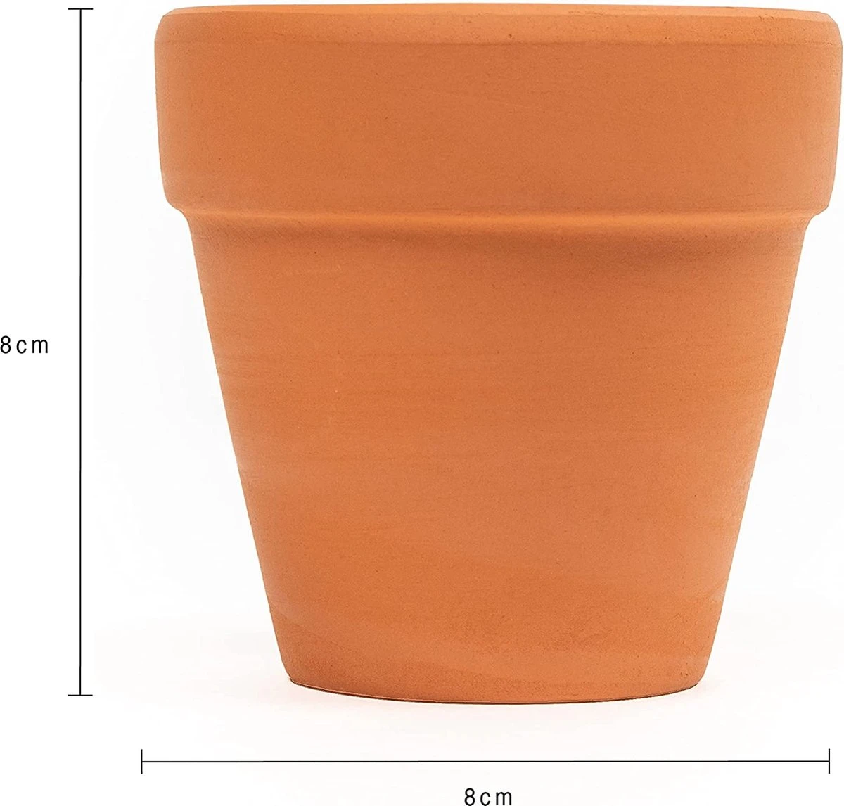 Garden Mania - 12 Mini Terracotta Keramische Klei Bloempotten Met Afvoergat, 8cm - Afbeelding 6