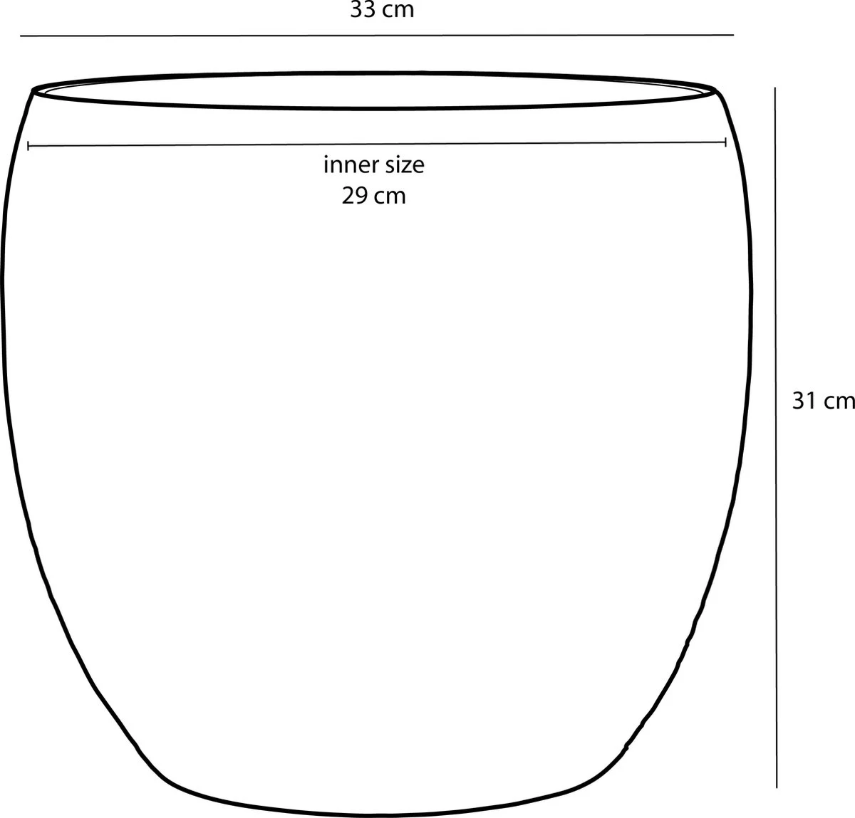 Mica Decorations Lester Bloempot - H31 X Ø33 Cm - Terracotta - Groen - Afbeelding 7