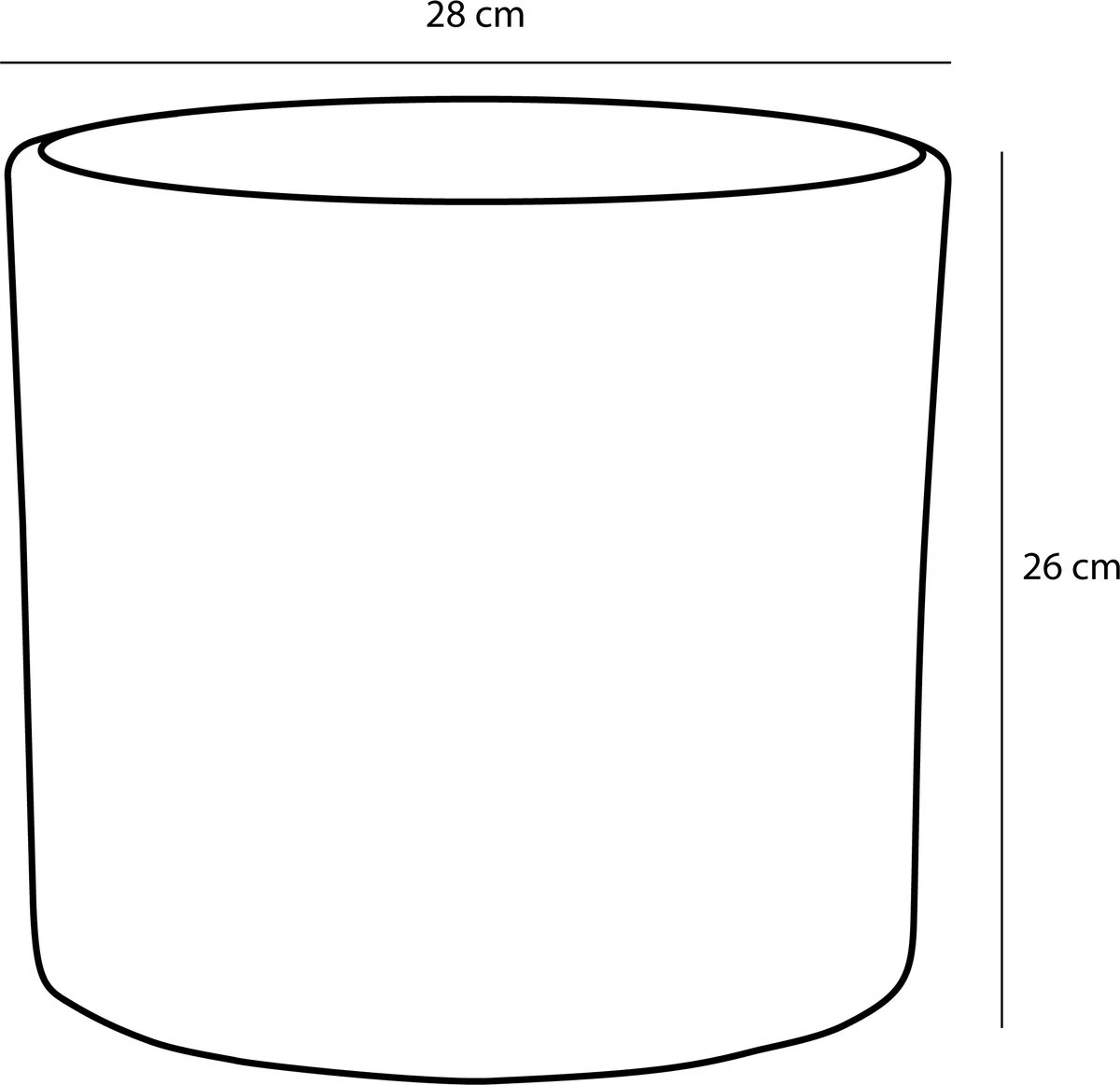 Mica Decorations Era Bloempot - H26 X Ø28 Cm - Wit - Afbeelding 4