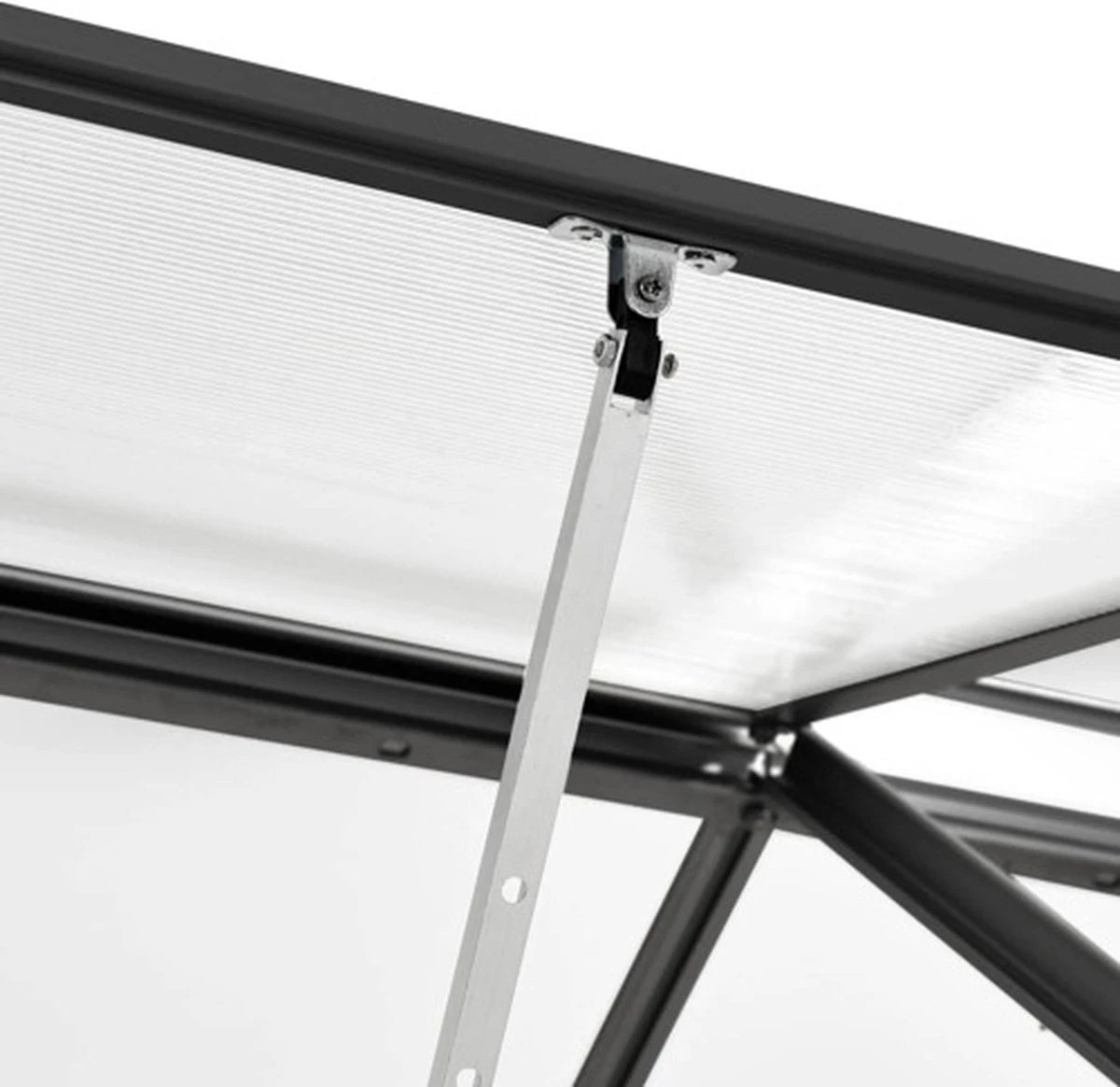 VidaXL Broeikas 1,38 M² Aluminium Antracietkleurig - Afbeelding 8