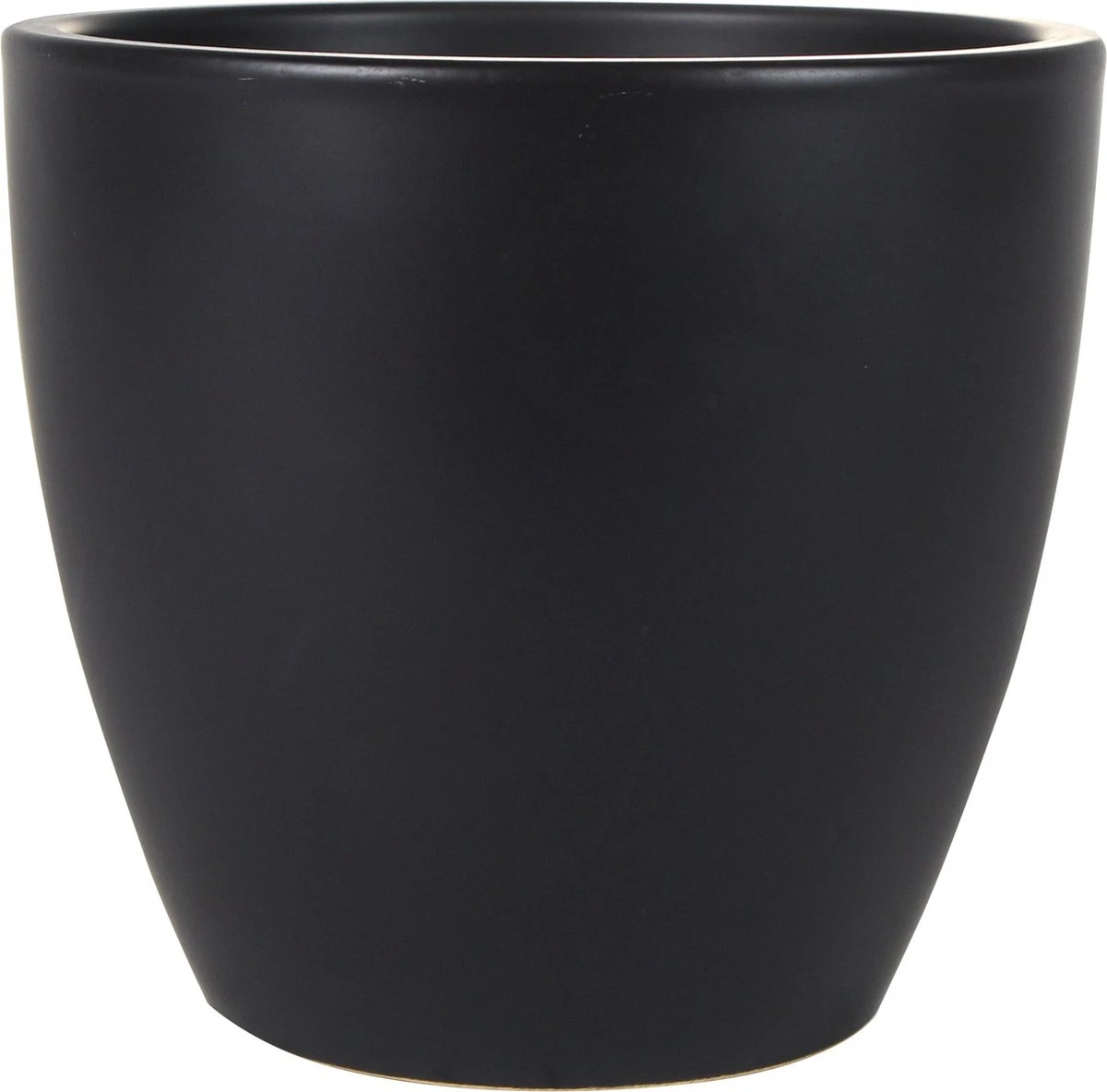 Plantenpot/bloempot In Een Strakke Scandinavische Look Zwart Dia 20 Cm En Hoogte 19 Cm Glanzend