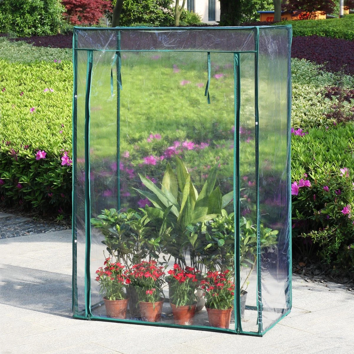 Relaxdays Tomatenkas 150x100x50 Cm - Tuinkas Tomaten - Foliekas - Serre - Kweekkas - PVC - Afbeelding 6