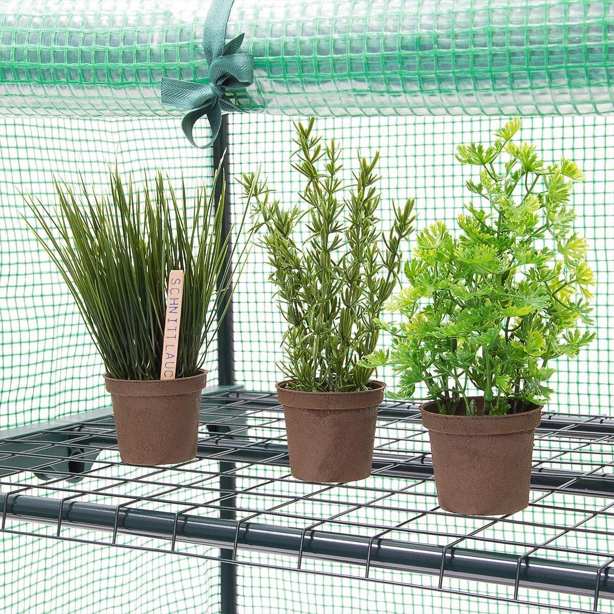 Relaxdays Kas Met Wielen - Tuinkas 3 Etages - Broeikas Kweekkas Tuin / Balkon 130 Cm Hoog - PE - Afbeelding 9