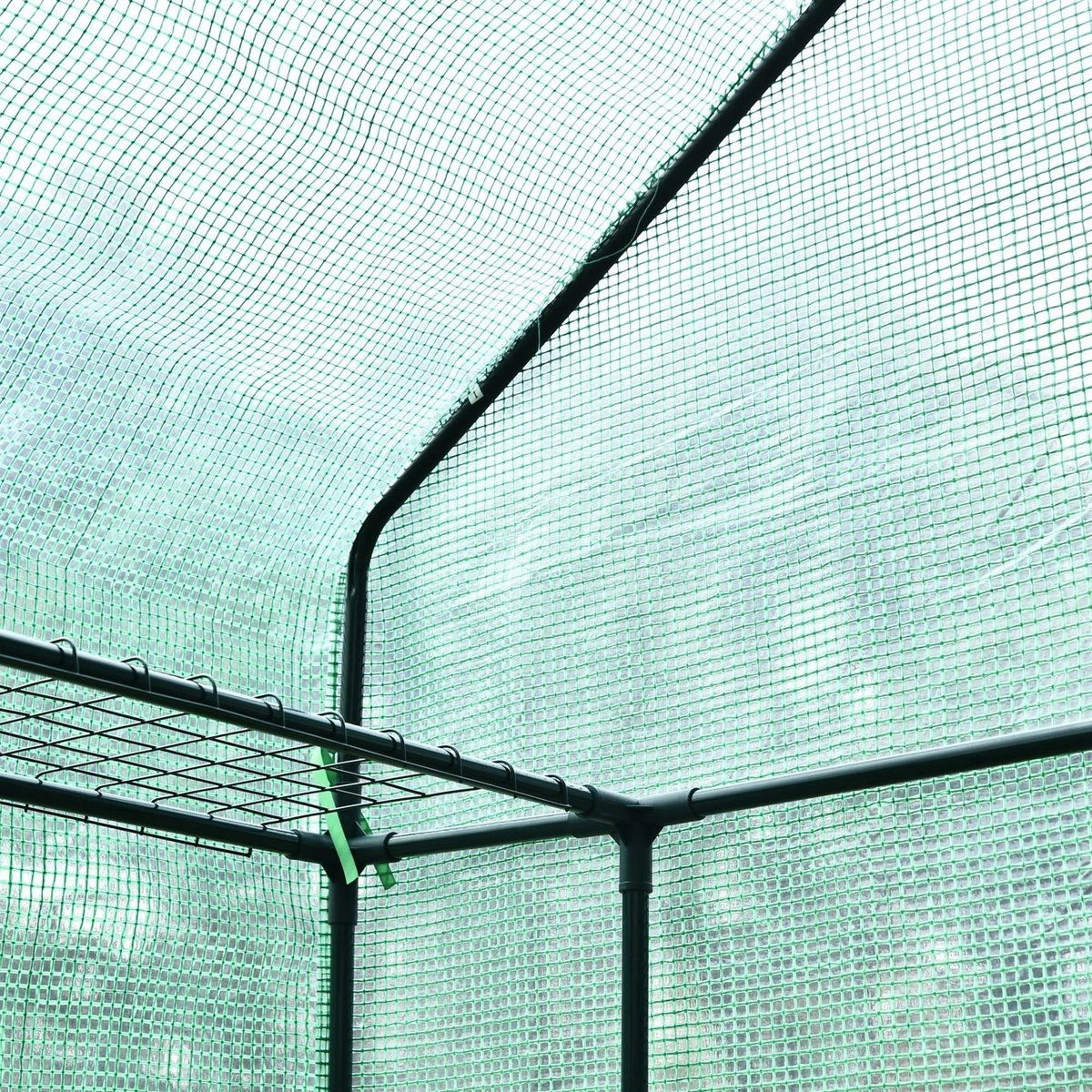 Merkloos Kweekkas - Tuinkas - Foliekas - Folie Kas - Broeikas - Kweektent - Plantenkas - Met Schappen - 143 X 73 X 195 Cm - Groen - Afbeelding 8