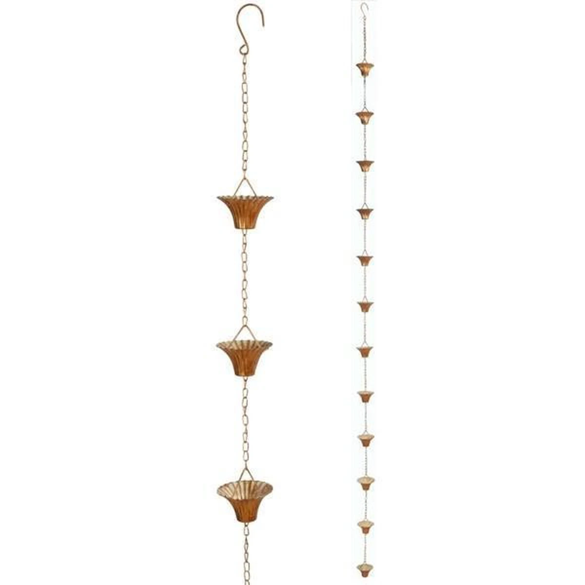 Esschert Design Regenketting 254 Cm Staal Koper - Afbeelding 4