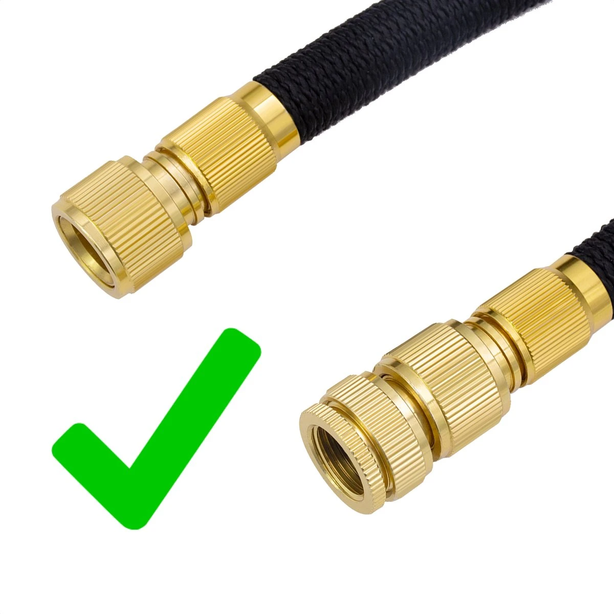 In Round Flexibele Tuinslang – 22,5 Meter – Sproeikop, Tuinslanghouder - Afbeelding 5