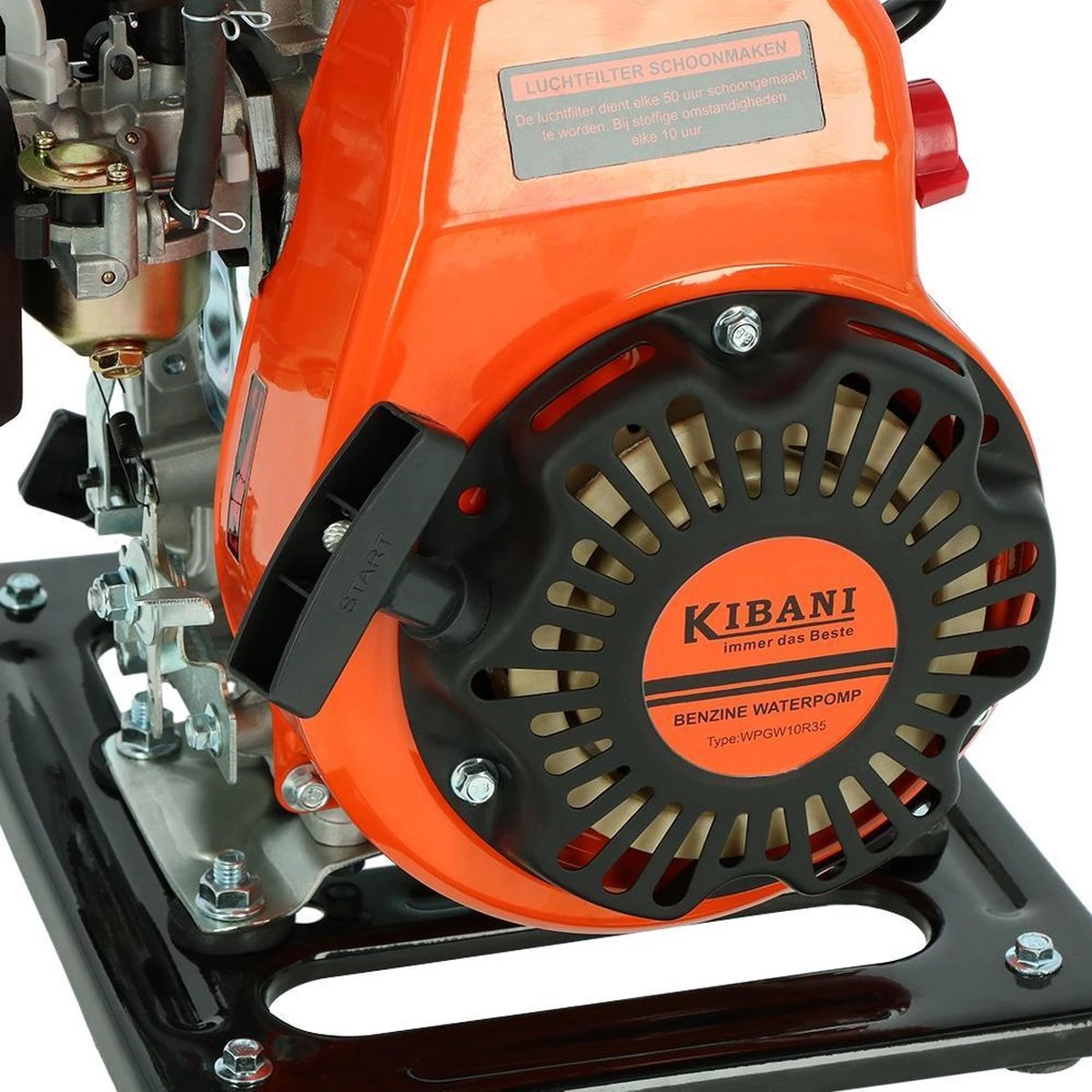 Kibani Waterpomp 8.000 Liter P/uur - 98 Cc / 1.5 PK 4-takt Benzine Motor - 4000 Toeren/Minuut - Doorstroming 8 M³ P/uur - Tuinpomp - Afbeelding 6