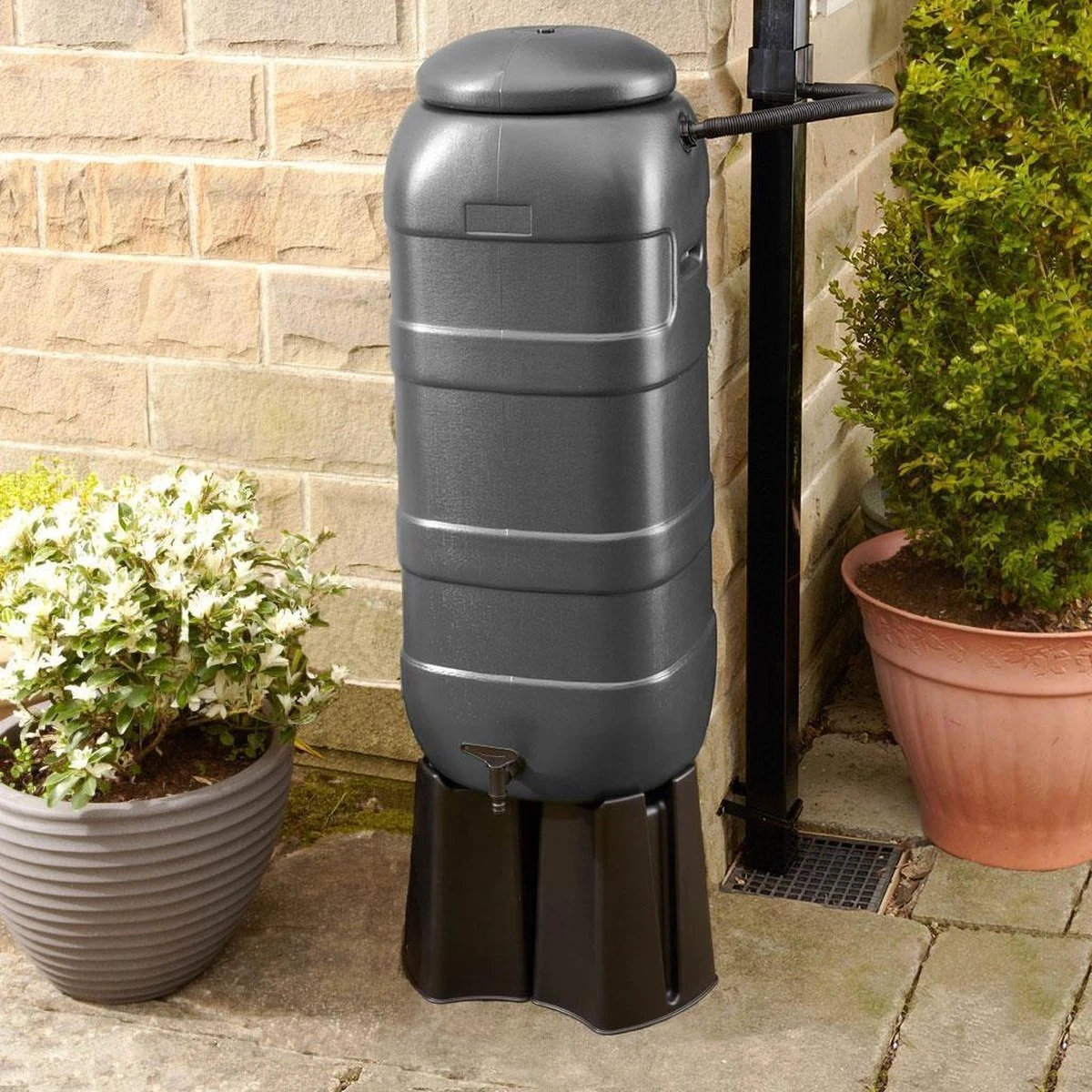 Harcostar Rainsaver Regenton 100 Liter | Plastic Regenwaterton Antraciet - Afbeelding 4