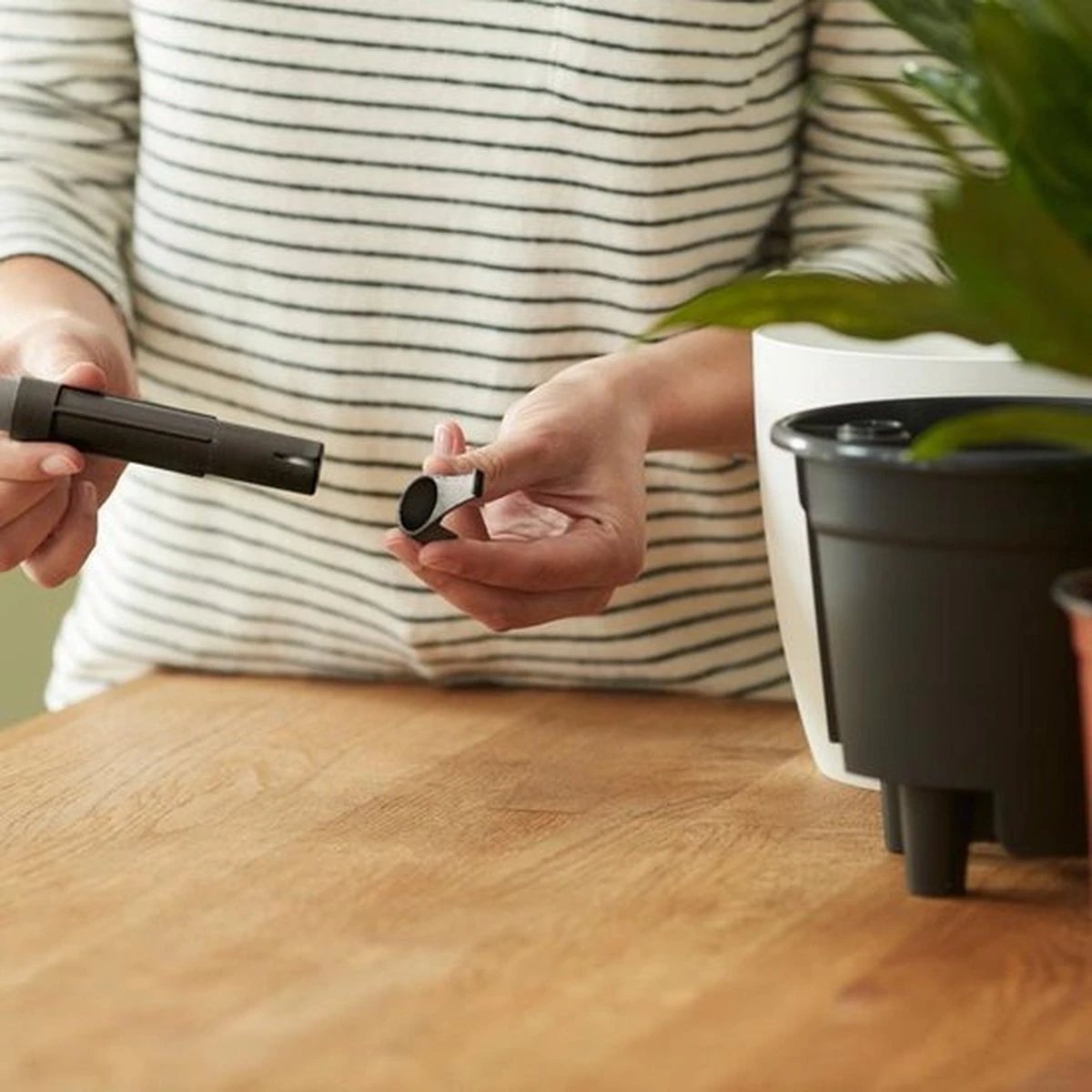 Elho Self-watering Insert 17 - Accessoires Voor Binnenaccessoires - Ø 17.0 X H 15.8 Cm - Zwart/Living Black - Afbeelding 4