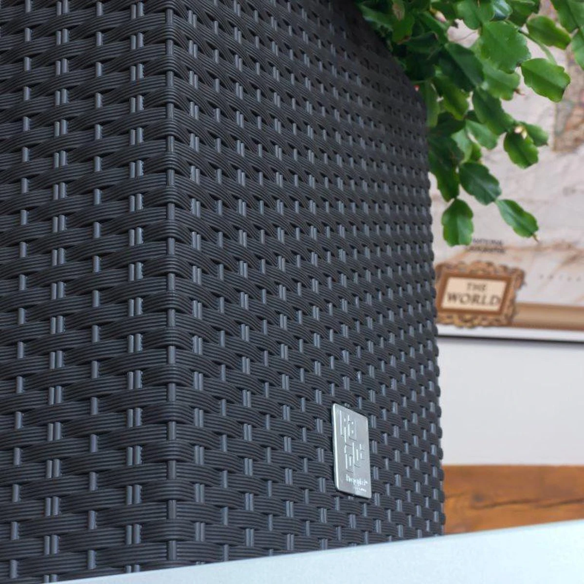 Prosperplast Kunststof Rato Rotan Bloempot/plantenpot Met Binnenpot Antraciet 40 Cm - Bloempotten Voor Binnen En Buiten - Afbeelding 7