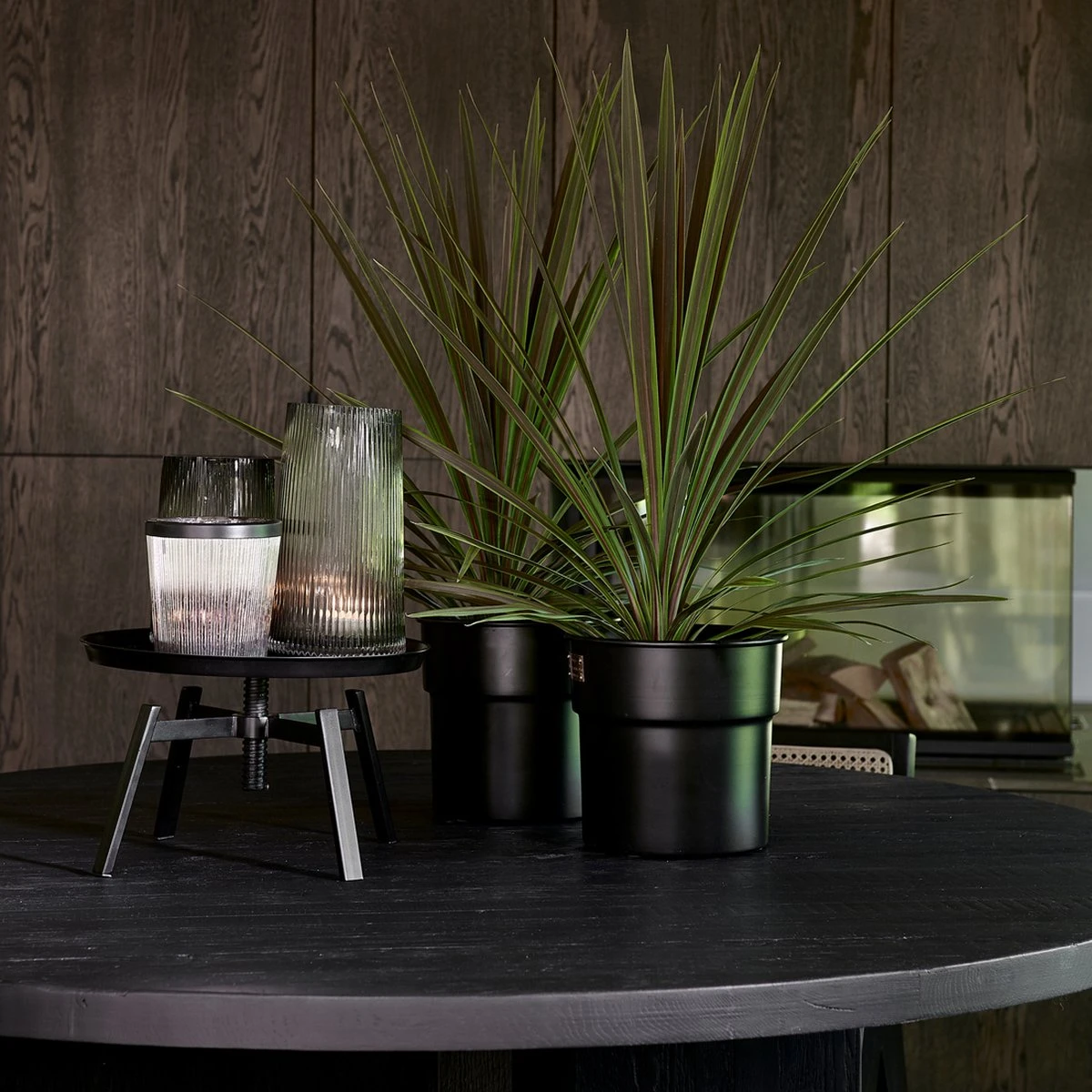 Riviera Maison Bloempot Voor Binnen Zwart - City Loft Flower Pot S - Afbeelding 5