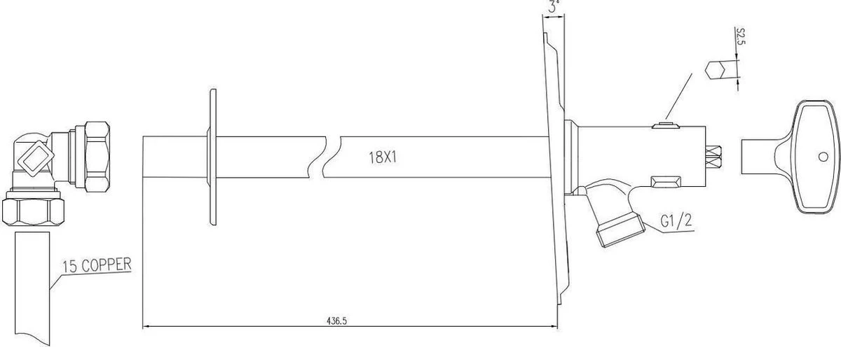 Riko Vorstbestendige Gevelkraancombinatie 15X3/4 - Afbeelding 3