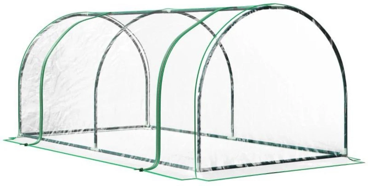 Tunnelkas - Tuinkas - Kweekkas - Broeikas - Kweektent - Kas - 200 X 100 X 80 Cm - Transparant