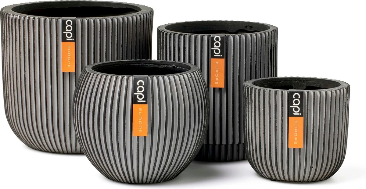 Capi Europe - Set Van 4 - Bloempot Binnen - Groove - Antraciet