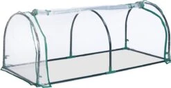 Relaxdays Kweekkas Tunnel Met Raam - Kleine Tuinkas - Ronde Broeikas - Kunststof Hobbykas