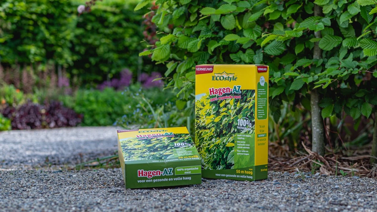 ECOstyle Hagen-AZ Organische Haag Meststof - Tuinmest Voor Diepgroen Blad - Nieuwe & Bestaande Beplanting - 30 M Haag - 1,6 KG - Afbeelding 4