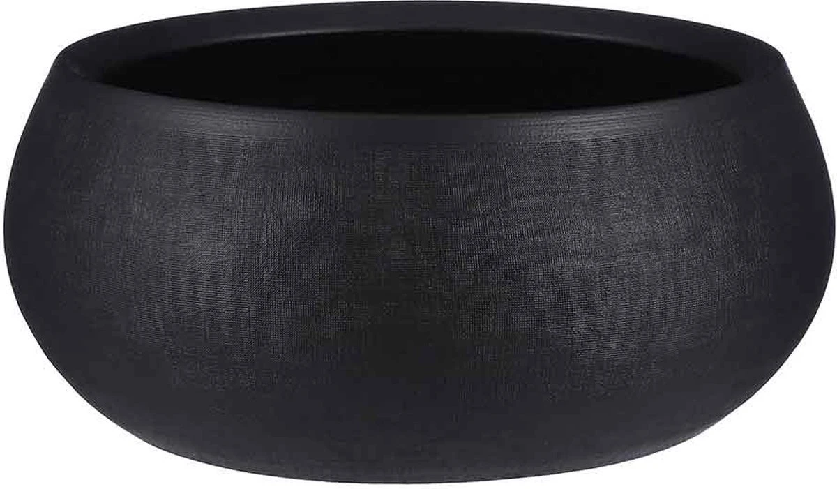 Mica Decorations Douro Ronde Schaal - H14 X Ø34cm - Terracotta - Zwart - Afbeelding 3