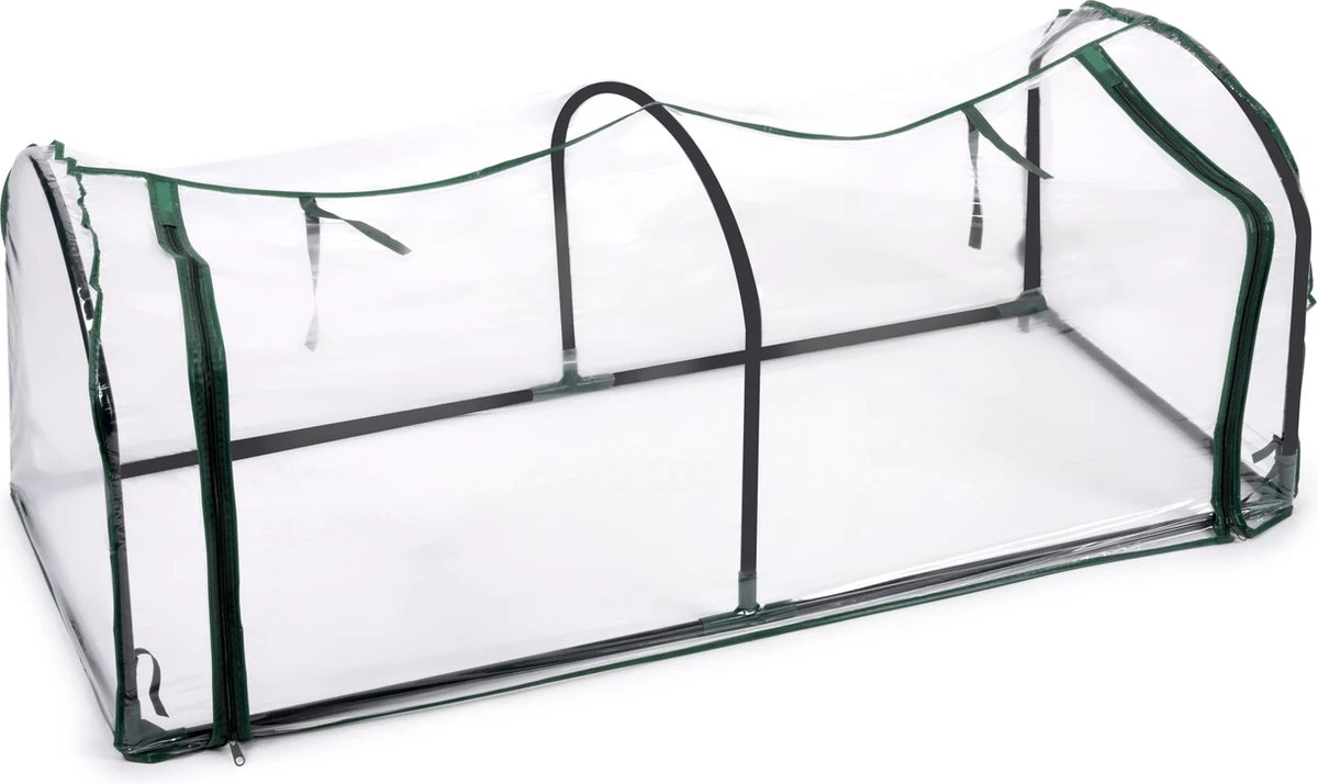 Kinzo Garden Broeikas - Tunnelkas - Met Rits - Staal - 130x60x50cm - Afbeelding 2