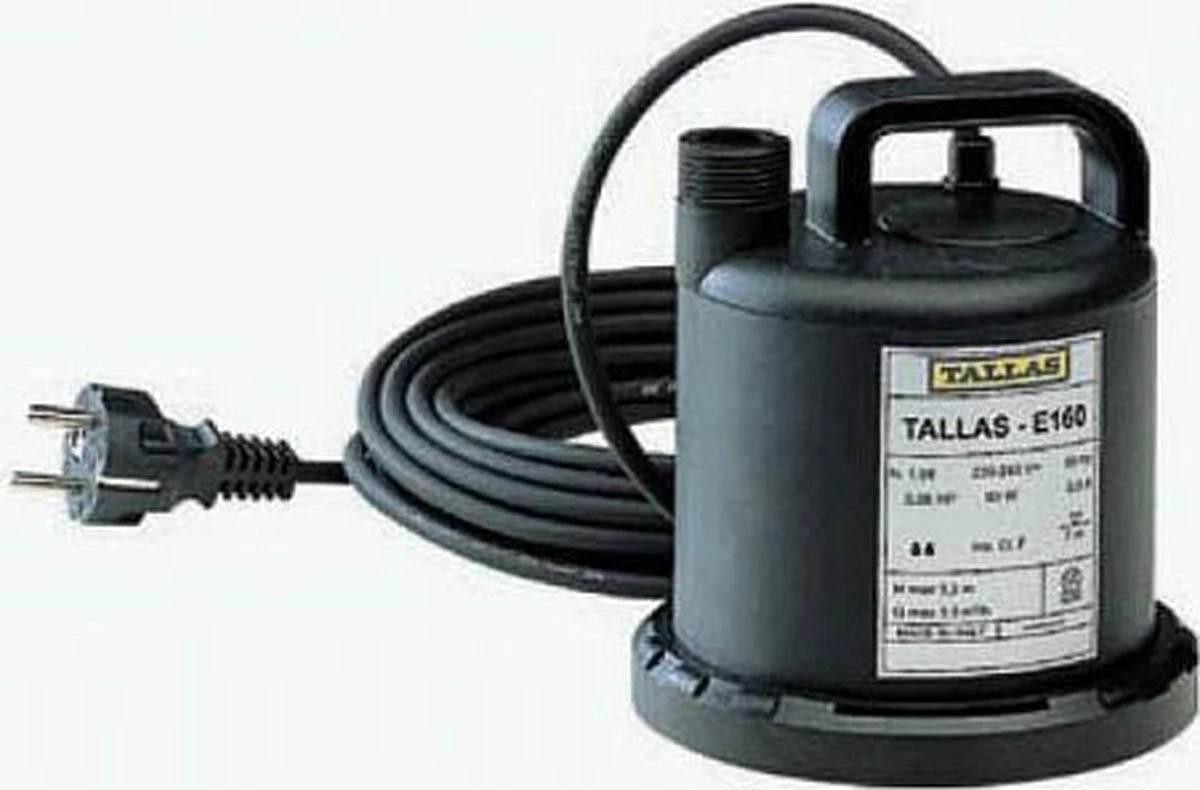 Tallas Vlakke Onderwaterpomp E 160 NA, Vlakke Aanzuiging Tot 3 Mm, 90 Watt - Afbeelding 7