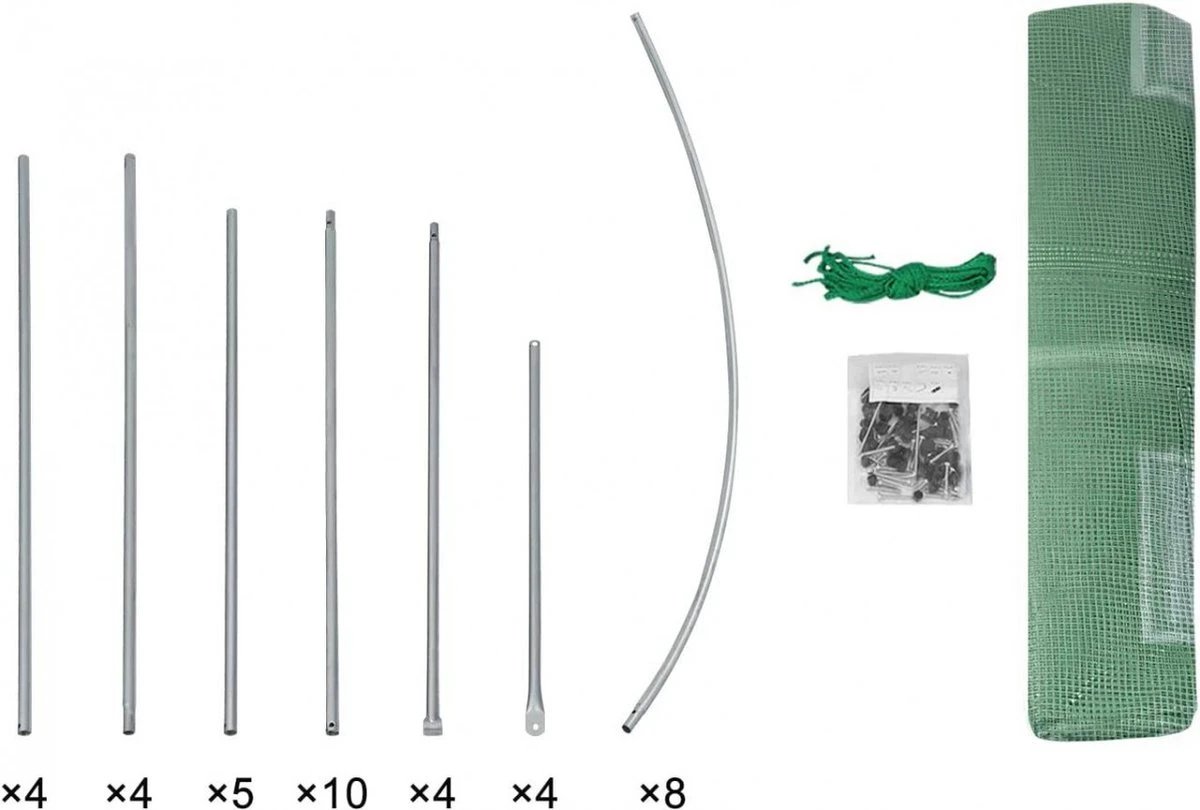 Kas 300x200x190 Cm, Foliekas Wintervast, Tomatenhuis Met Deur 6 Ramen - Afbeelding 4