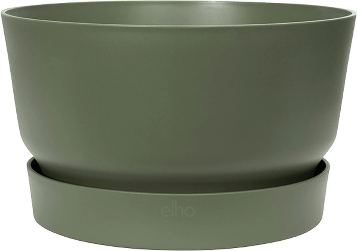 Elho Greenville Schaal 33 - Bloempot Voor Buiten - Ø 32.5 X H 19.4 Cm - Groen/Blad Groen - Afbeelding 7