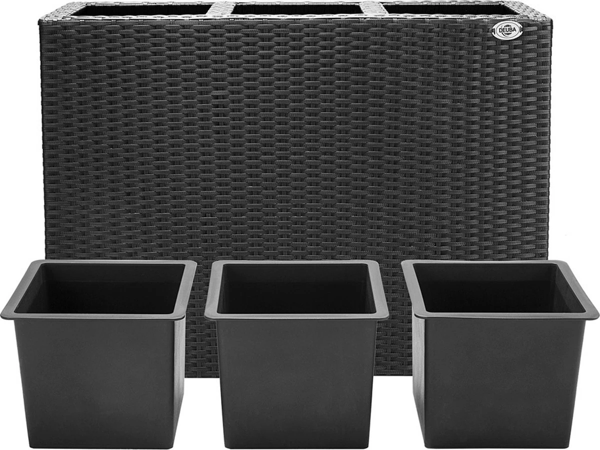 Casaria Staande Plantenbak – Met Waterafvoer 83x30,5x60cm - Zwart - Afbeelding 3