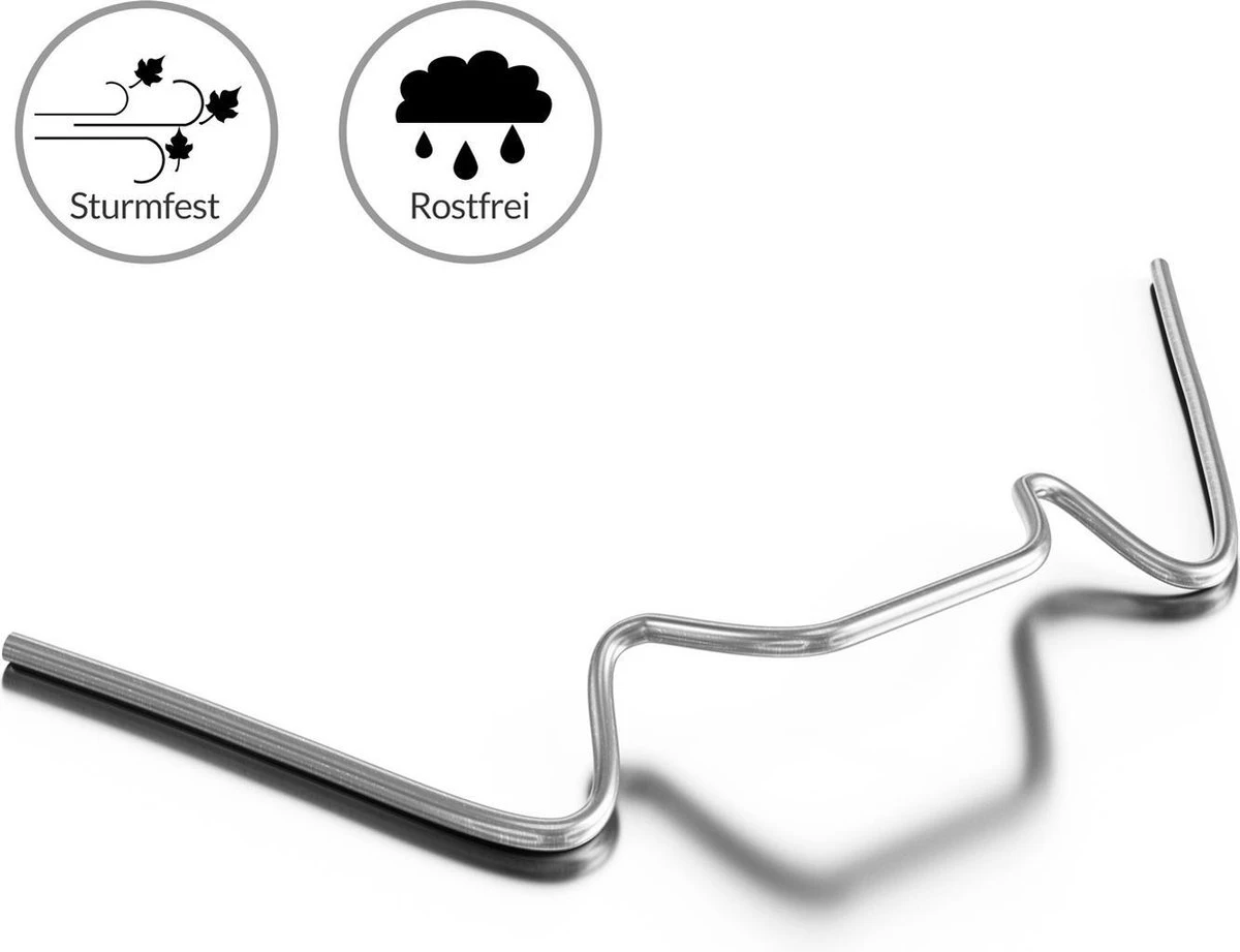 Deuba Kasklemmen RVS - 100 Stuks – Afmeting 85 X 30 X 1,5 Mm – Zilver - Afbeelding 2