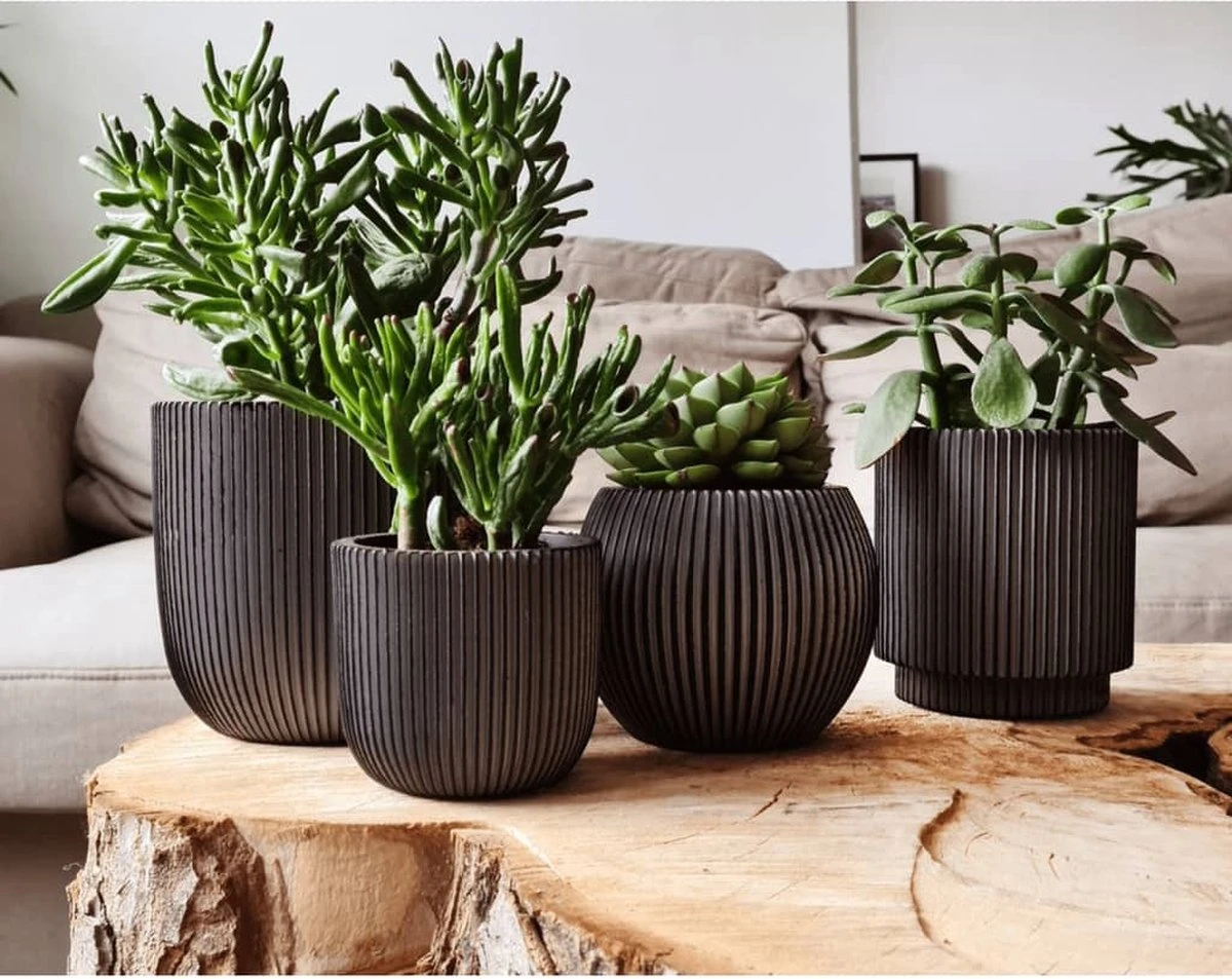 Capi Europe - Set Van 4 - Bloempot Binnen - Groove - Antraciet - Afbeelding 5