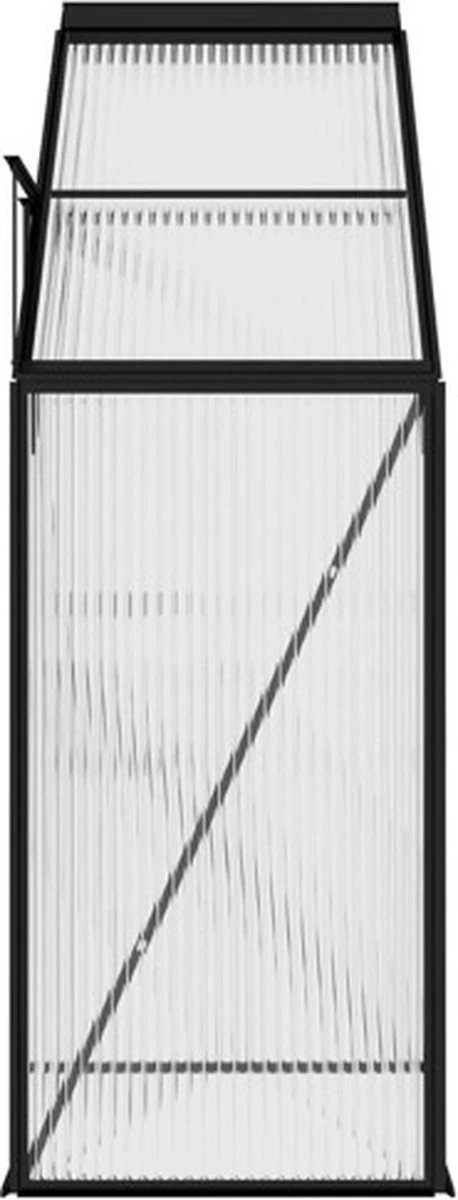 VidaXL Broeikas 1,38 M² Aluminium Antracietkleurig - Afbeelding 7
