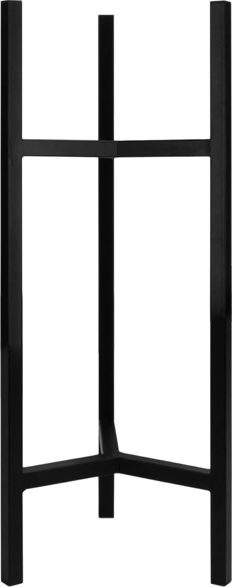 QUVIO Plantenstandaard Binnen - Inclusief Pot - Staande Plantenbak - Metaal - Bloempot - 22 X 22 X 60 Cm - Zwart - Afbeelding 8