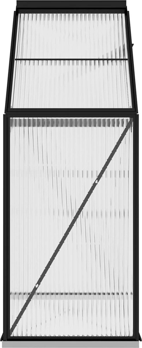 VidaXL Broeikas 1,33 M² Aluminium Antracietkleurig - Afbeelding 7